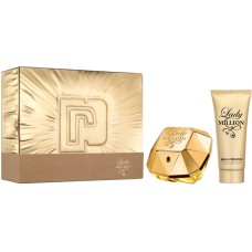 Paco Rabanne Lady Million Eau De Parfum Spray 80ml  +Body Lotion 100ml For Women Gift Set 