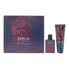 Replay Signature Red Dragon For Men Gift Set Eau De Toilette 50ml + After Shave 100ml