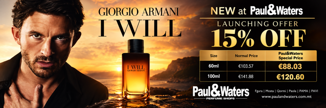 Armani I will Banner